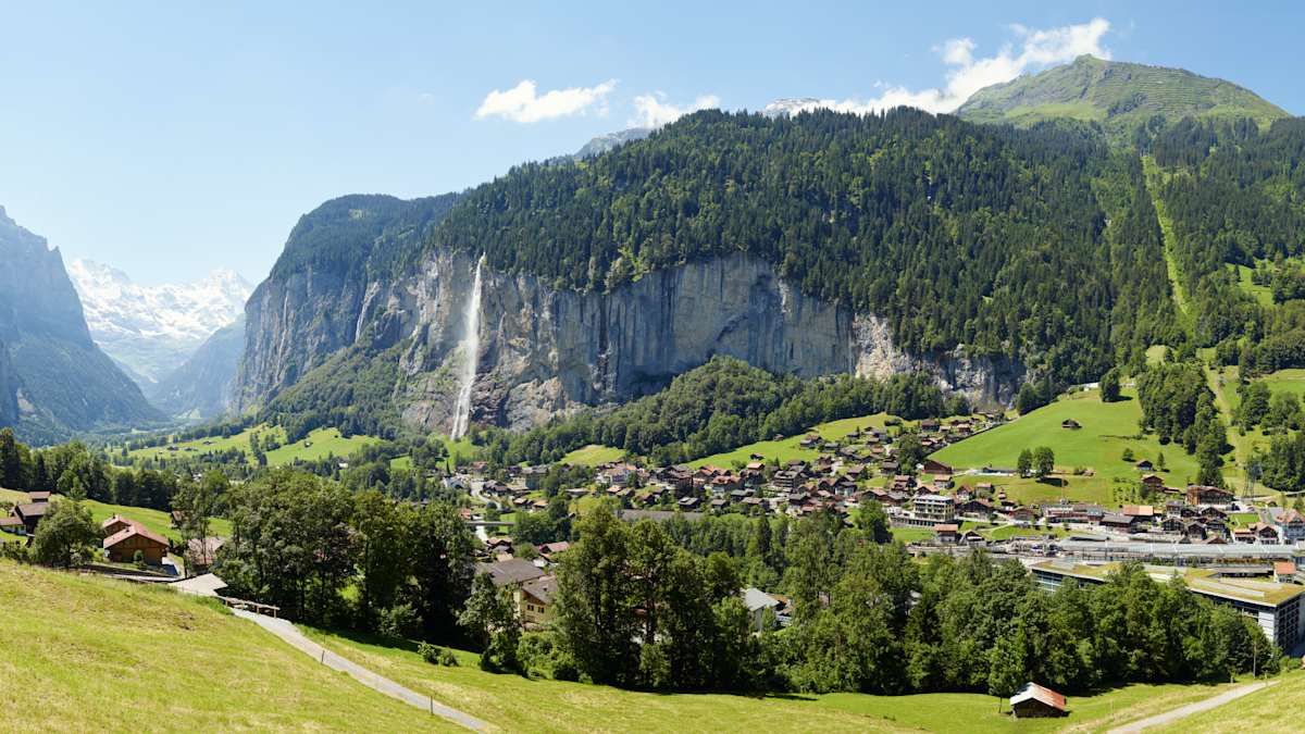 Lauterbrunnen summer Staubbachfall Bernese Alps