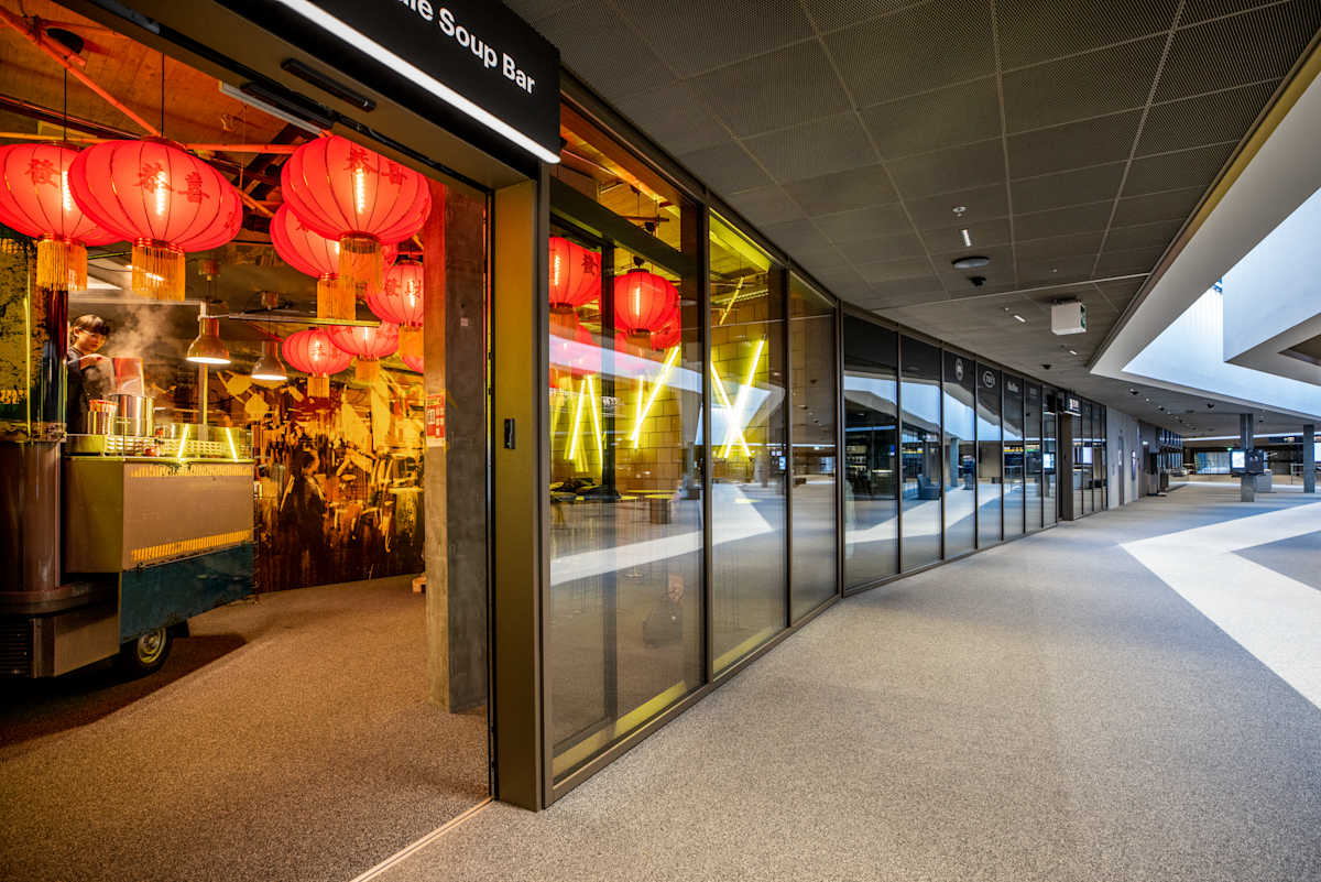 View inside the King Noodle Bar