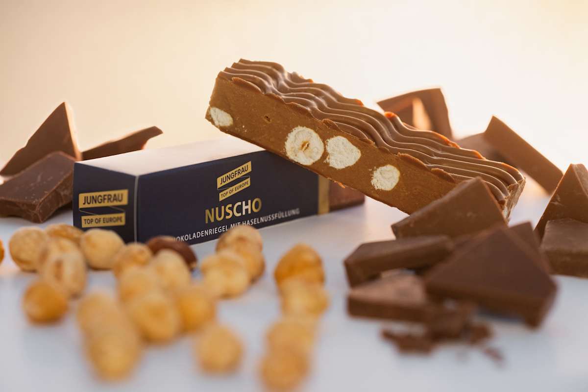 Barre chocolatée Nuscho avec ingrédients