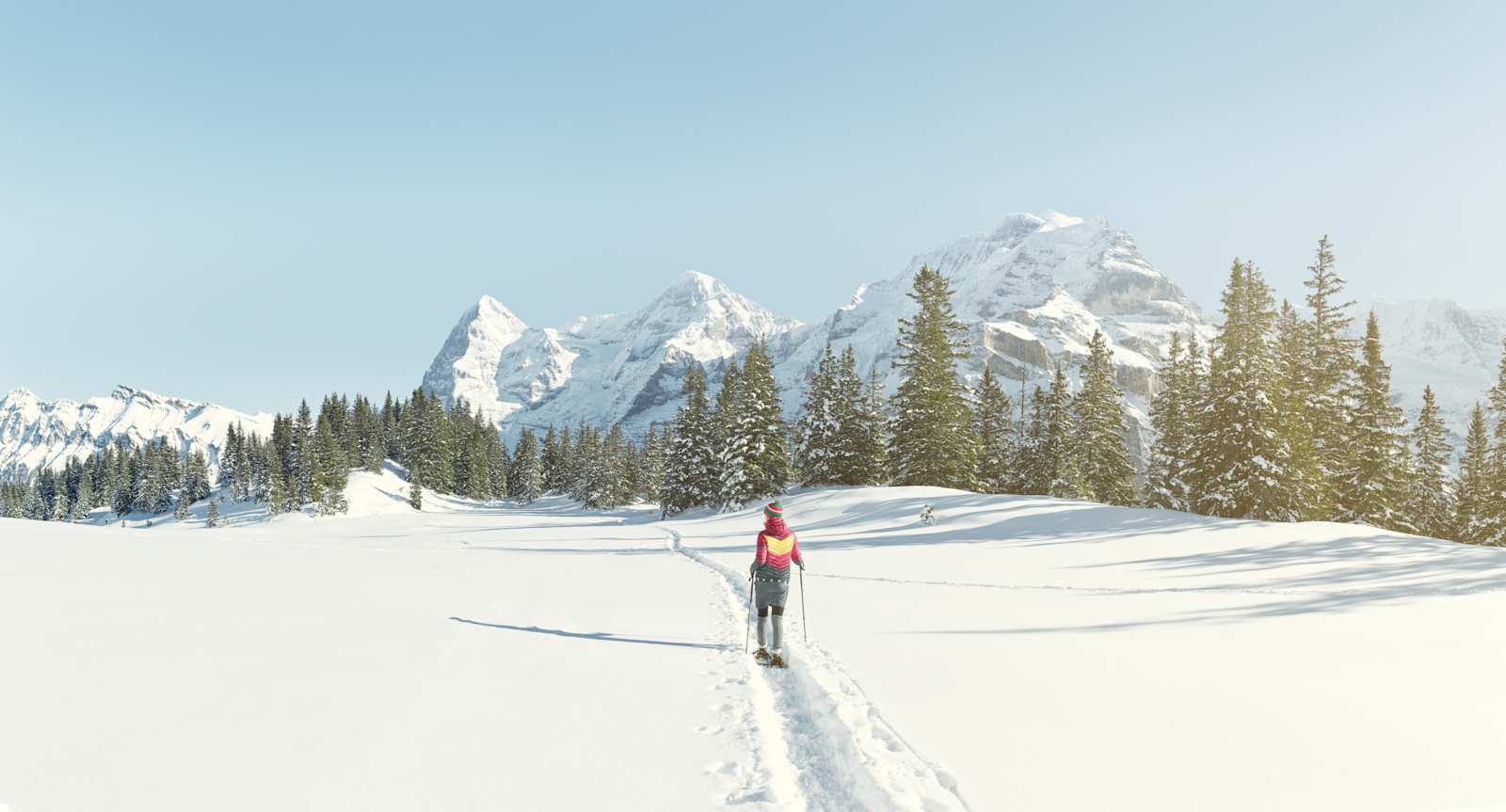 Randonnée à raquettes à Mürren